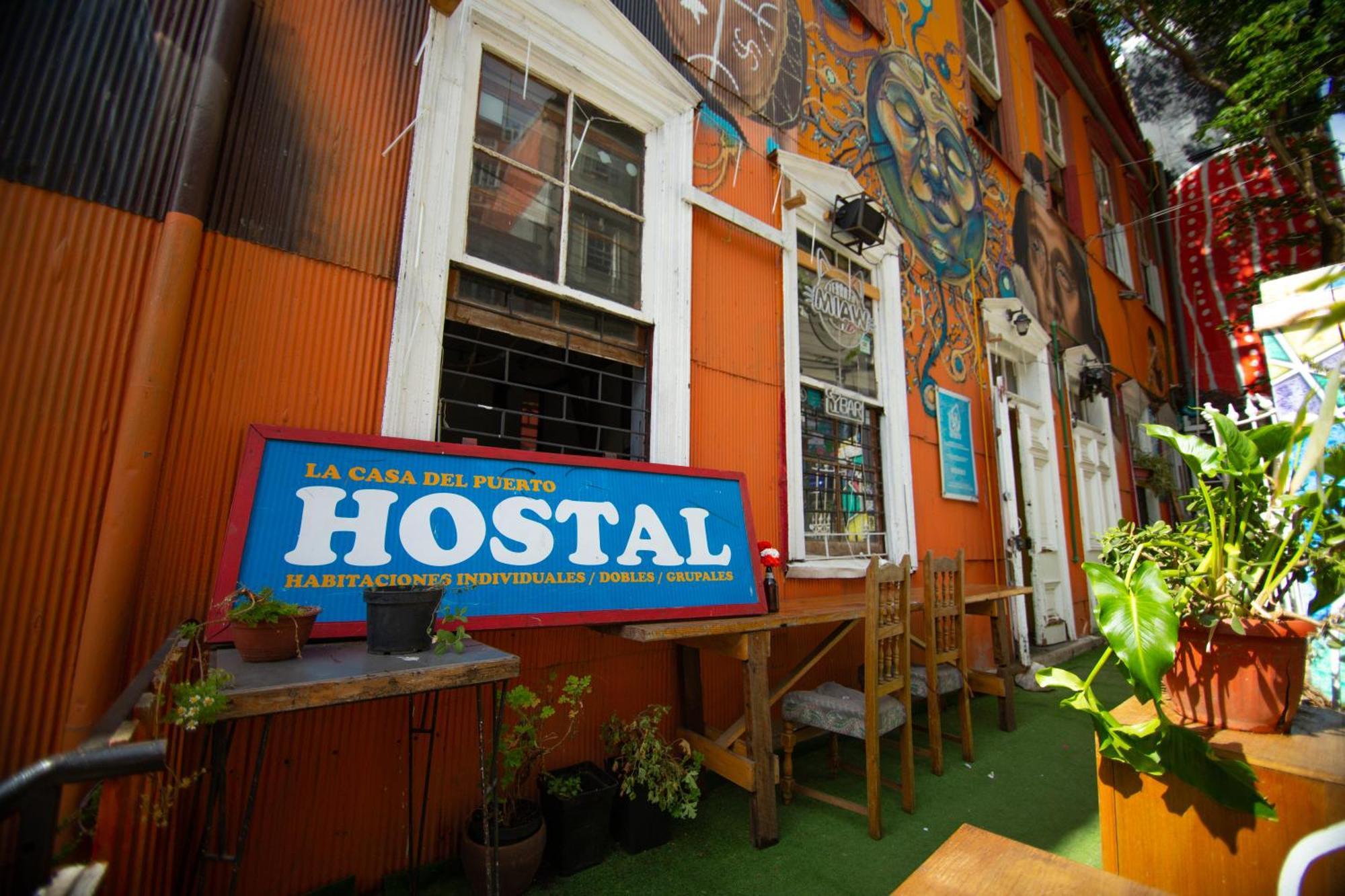 La Casa Del Puerto, Hostal Cultural, Cerro Alegre Valparaiso Bagian luar foto